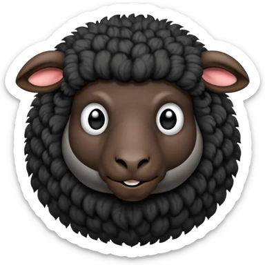angery black sheep saying fuck you sticker