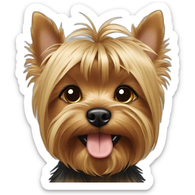 Yorkshire terrier con chupete sticker