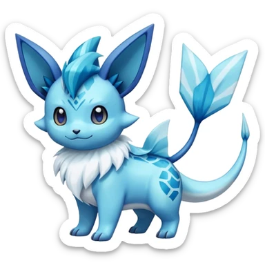 Kawaii Vaporeon-Glaceon-Pokemon full body sticker