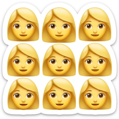 emojis basicos, de los gestos amarillos,  pero su version girlie  sticker