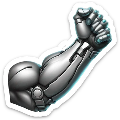 Cyborg arm only flexing bicep and shoulder sticker