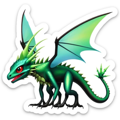 Punk’ish Edgy Badass Dark Gothic Flygon-Aurorus-Amaura-Hybrid-Creature sticker