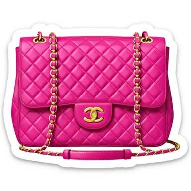 chanel bag color bright pink sticker