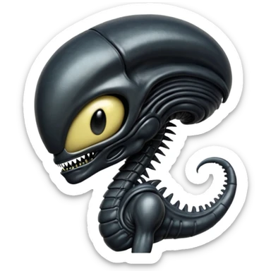 baby xenomorph from movie alien sticker