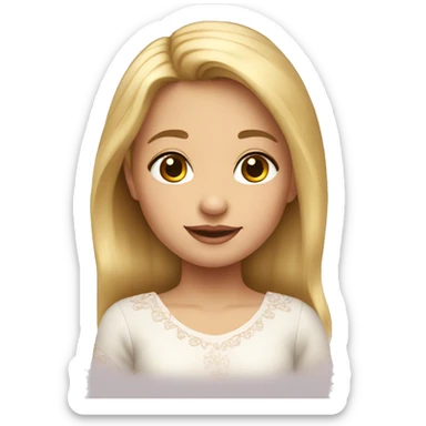 niña pequeña rubia de pelo sticker