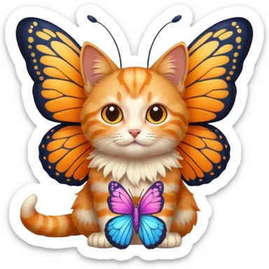 butterfly cat sticker