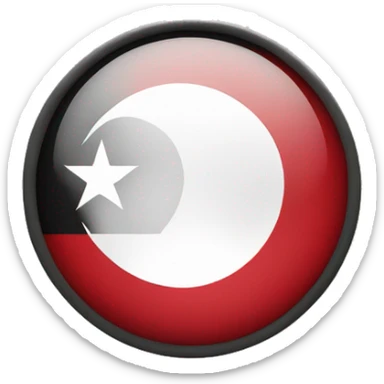 Turkish Flag but black and white sticker