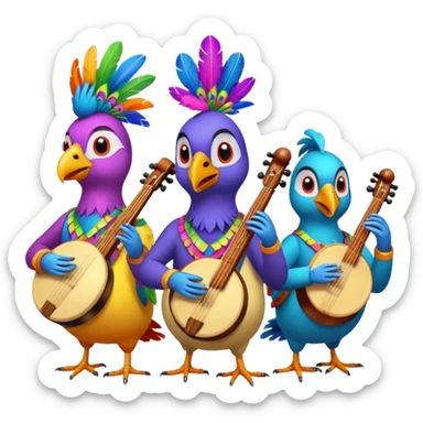 bird as Musicians sticker