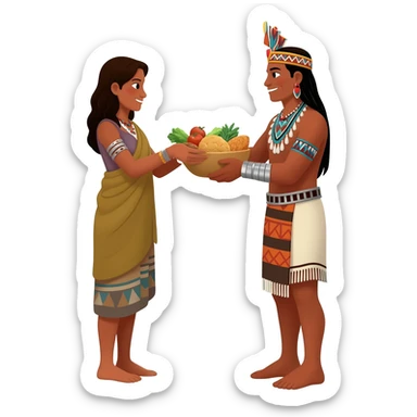 a tribal noble lavished gifts of considerable riches upon his guests to advance his title or rank, doling out large quantities of food, woolen blankets, or silver bracelets sticker