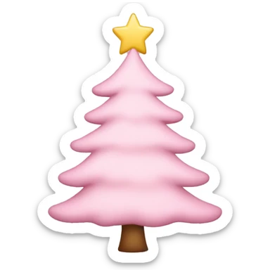 Light pink Christmas tree sticker