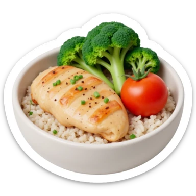 Meal broccoli chicken and tomato sticker