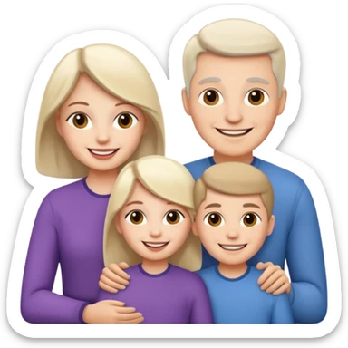 family aill white sticker