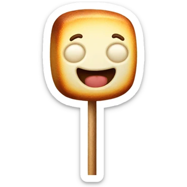 Roasted marshmallows on a stick sticker