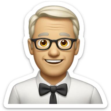 Old potent white male nerd sticker