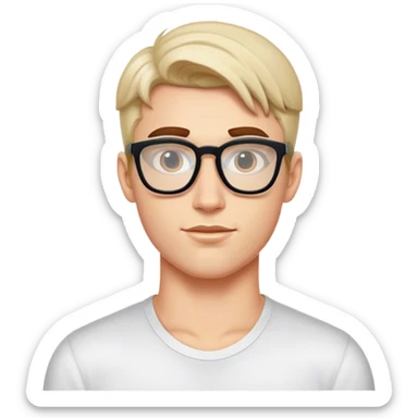  sexy nerd guy sticker