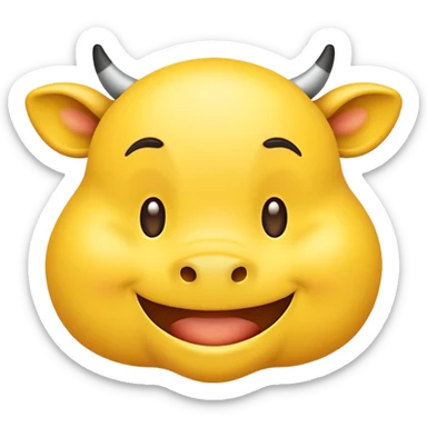 Moo deng emoji sticker