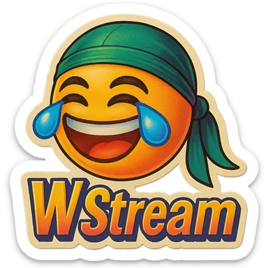 laughing crying 
lol face
Change His durag To Green
Add the words W Stream sticker