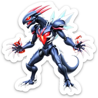 Venom-Cyberbug-Genesect-Zekrom-Darkrai-Scizor-fusion, full body sticker