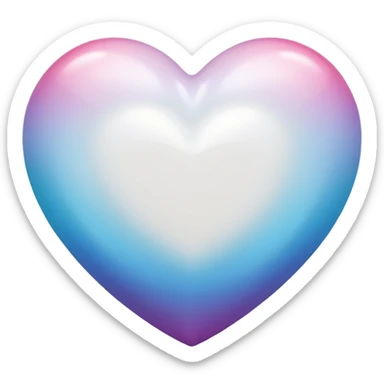 white heart with a gradient effect sticker