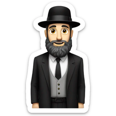 Hasidic Jewish man with payot sticker