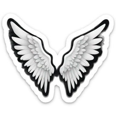 black angel wings sticker