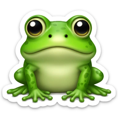 The anthropomorphic frog sticker