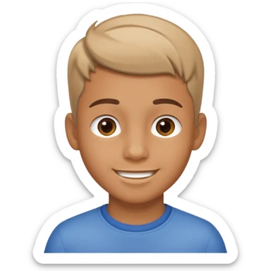 a boy with taper fade hair sticker