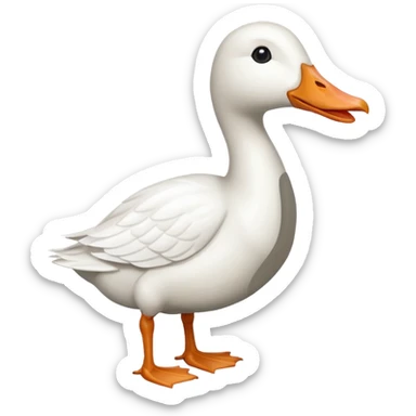 white goose sticker