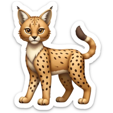 Cute cool bobcat-lynx-cheetah-caracal-animal-hybrid-Fakemon full body sticker