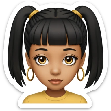 Lisa Left Eye Lopes with black  ponytail hair sticker