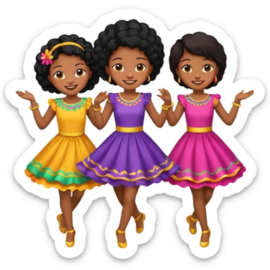 Variety Black girls dancing sticker