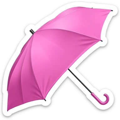 Folded Rain Umbrella pink sticker
