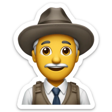 crie uma imagem de umhomem de boné escrito ACEW sticker