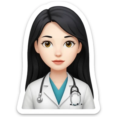  female long haired hotel doctor sticker
