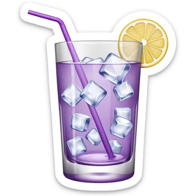 Cocktail light purple with high glass sticker