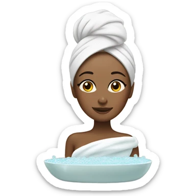 lady having a spa day sticker