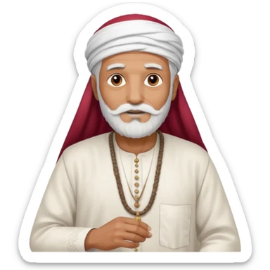 old emirates guys wearin gUAE cloths with white beared .. he works in the sea sticker