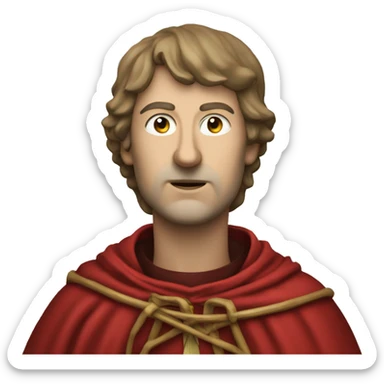 Petrarch in a red cloak sticker