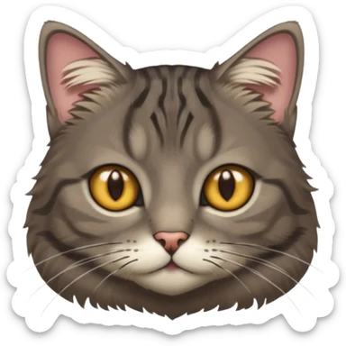 Dark Gray Tabby Cat with hazelEyes sticker