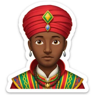 Ethiopian man in traditional clothing sticker