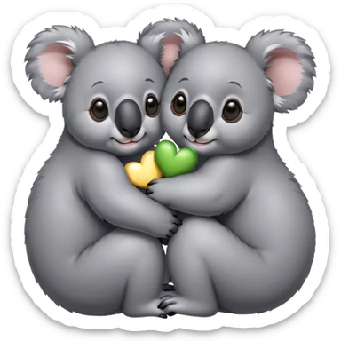 two koalas in love sticker