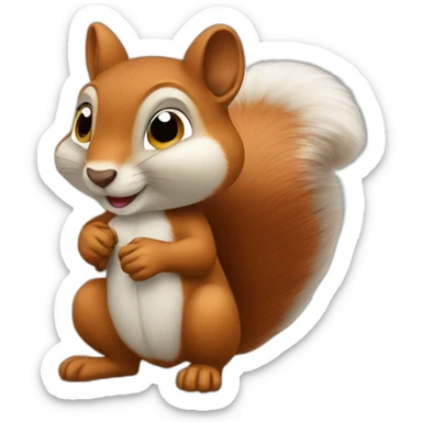 Squirrel with mush sticker