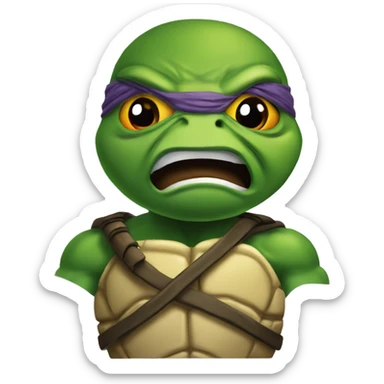 ninja turtle angry sticker