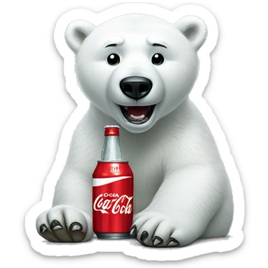 Polar bear Coca Cola sticker