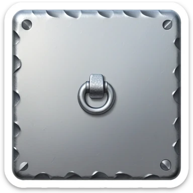 small, fat wall nail with a hammered look sticker