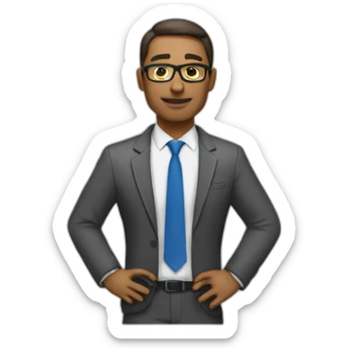 A male football director wearing esmoquin  sticker