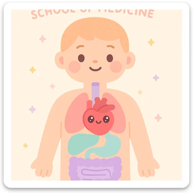 human anatomy subject of school of medicine sticker