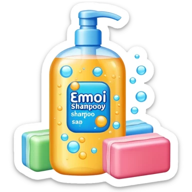 Soap and kids shampoo sticker