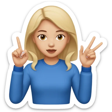 a girl flipping someone off sticker