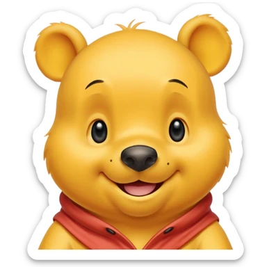Winnie the Pooh cartoon emoji sticker